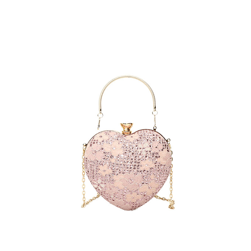 New Spring/Summer 2025 Love Dinner Bag, women's sequined women's bag, simple and stylish single-shoulder bag, crossbody armpit bag Item Picture