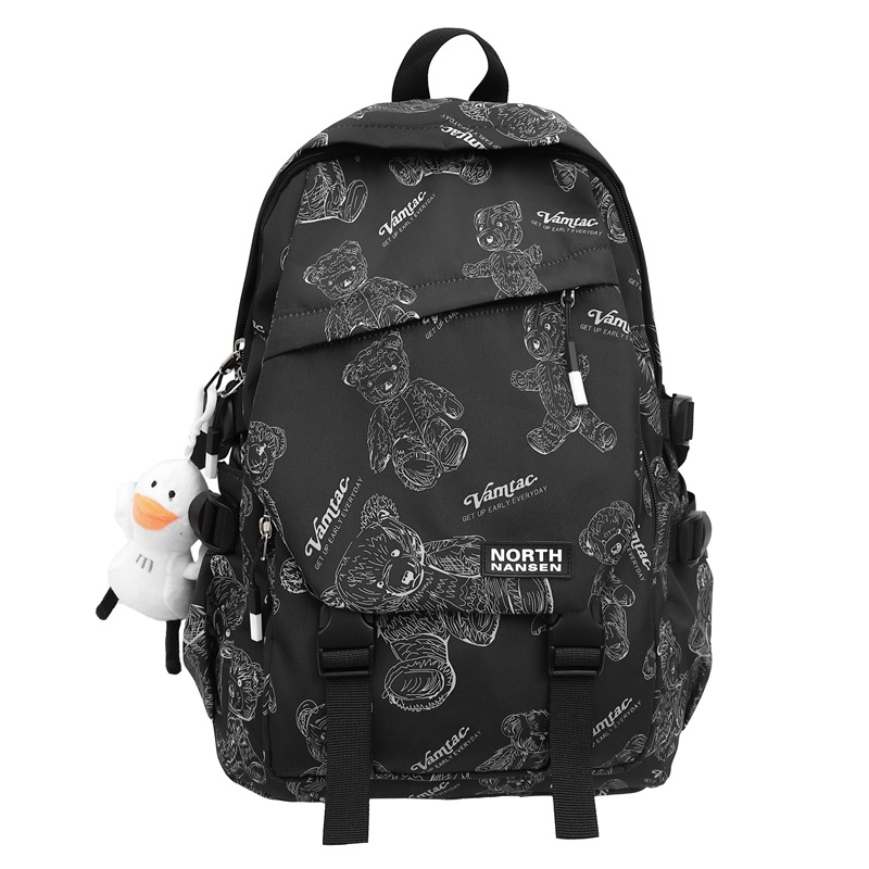 Japanese-style fresh and clean campus trend student schoolbag, large-capacity fashionable backpack, casual commuting backpack Item Picture