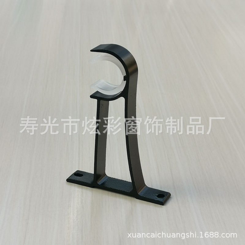Curtain rod bracket, Roman rod bracket, rod support seat hook, aluminum alloy side-mounted single bracket accessory manufacturer supply Item Picture