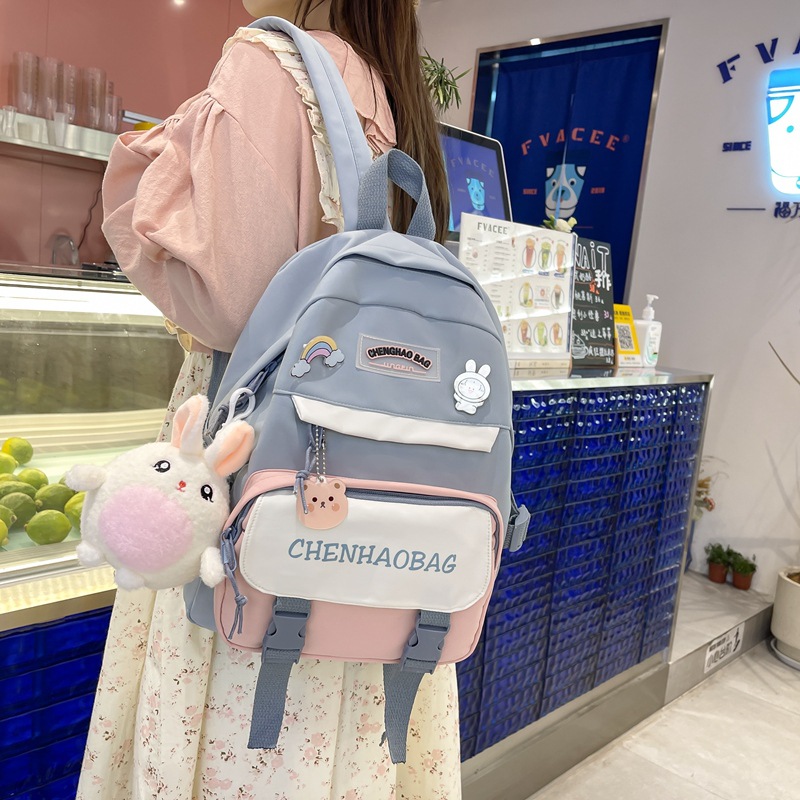 Cross-border backpack for girls, a lightweight small backpack for primary school students, a cute Korean-style children's fashionable and casual travel bag Specification drawing
