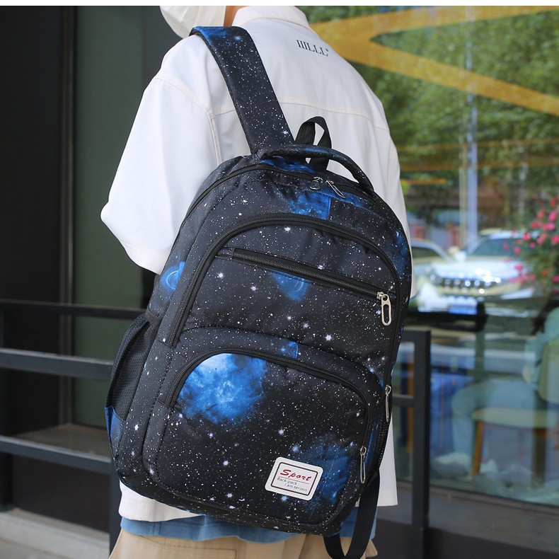 New product release: Starry Sky Edition middle school schoolbag, large capacity water-resistant backpack for primary school students, cross-border delivery Specification drawing