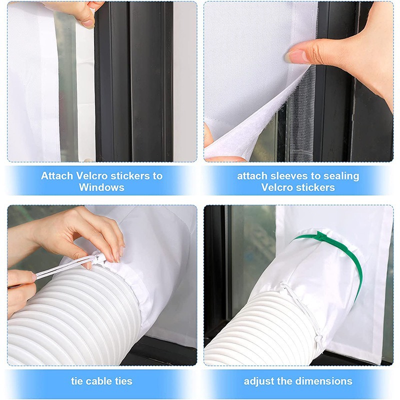 Air conditioning window sealing kit for mobile air conditioning dryer ventilation opening sealing kit AC window sealing kit Specification drawing