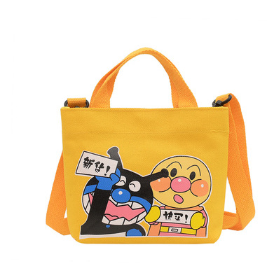 Baby bags, girls' fashionable and simple crossbody bags, trendy children's cartoon cute single-shoulder bags, students' casual canvas bags Item Picture