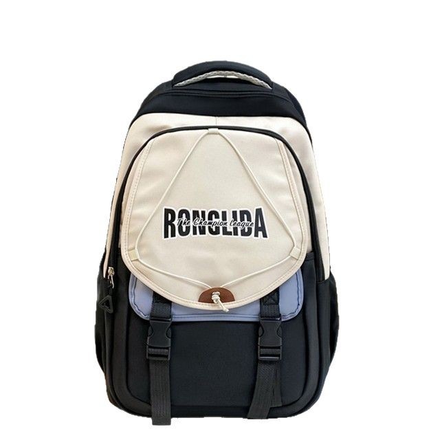 New cross-border college style large-capacity schoolbag for junior and senior high school students, high appearance level girl backpack, computer travel backpack Item Picture