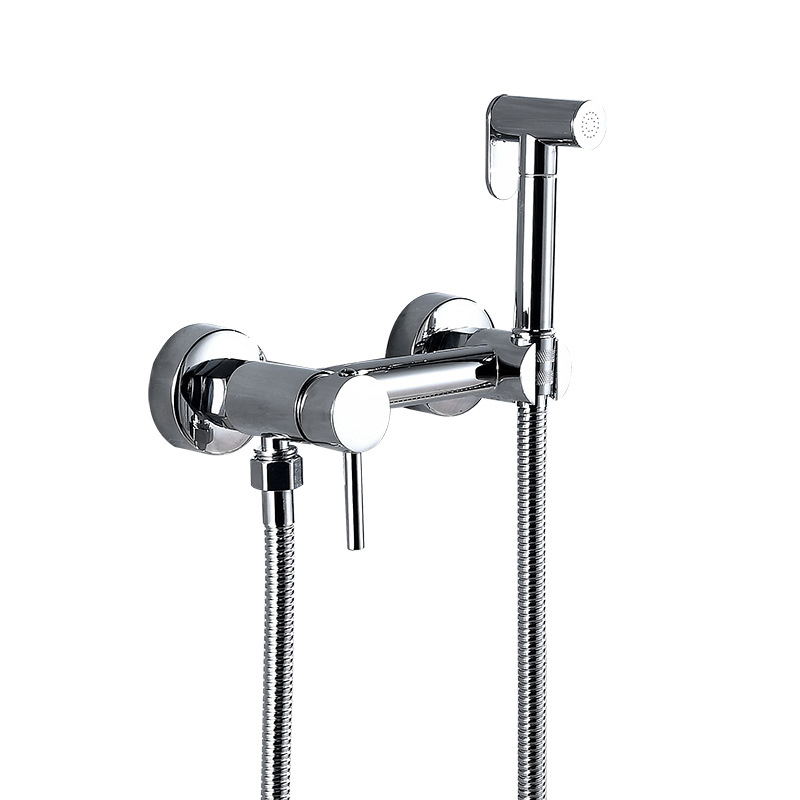 Cold and hot copper concealed spray gun for women's washbasin, simple shower head faucet set, bathtub faucet and shower head set Item Picture