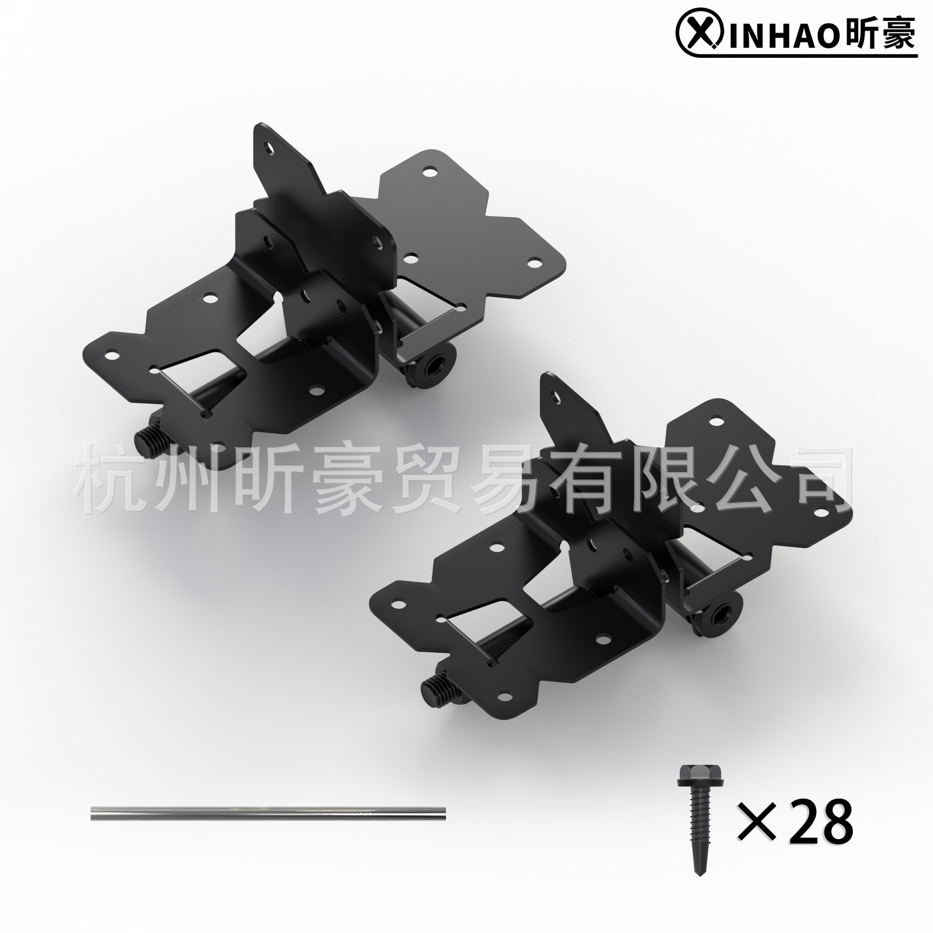American-style PVC garden hinges, PVC fence door hinges, PVC fence hinge, fence door hinges full figure