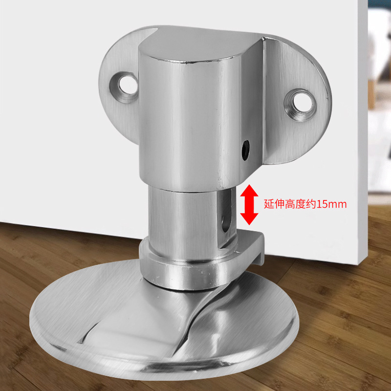 304 stainless steel door suction strong magnetic no-drilling invisible zinc alloy floor suction windproof hidden door stop magnetic door blocking device Specification drawing