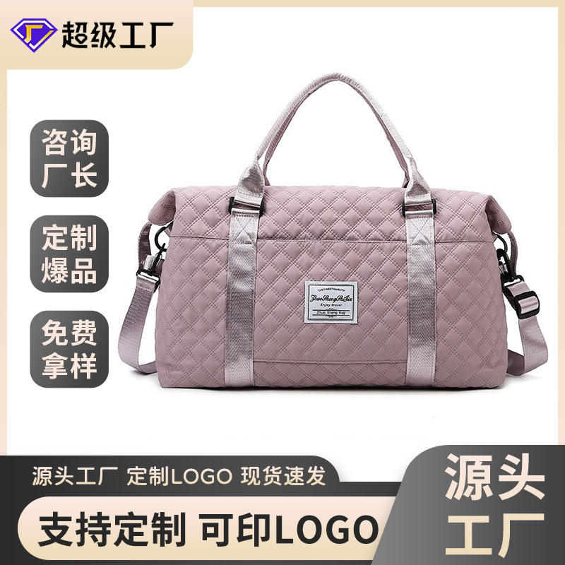 Customized travel bags, large-capacity yoga bags, single-shoulder delivery boarding bags, wholesale dry and wet separation fitness bags full figure