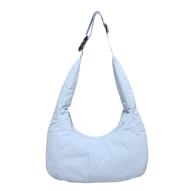 Large-capacity 2024 new sponge bag, soft and sticky single-shoulder tote bag, versatile and retro crossbody bag for women Item Picture