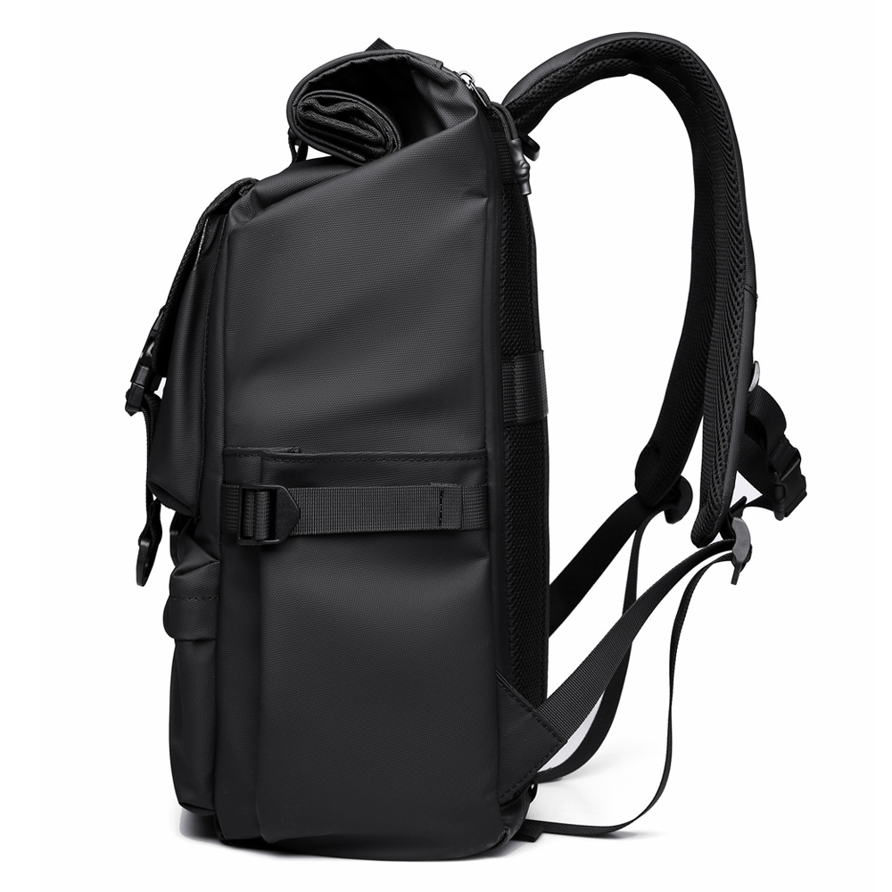 Functional style backpacks for men with a high-end feel, large capacity for casual travel, computer bags, rolled-up backpacks, and college student schoolbags details Picture