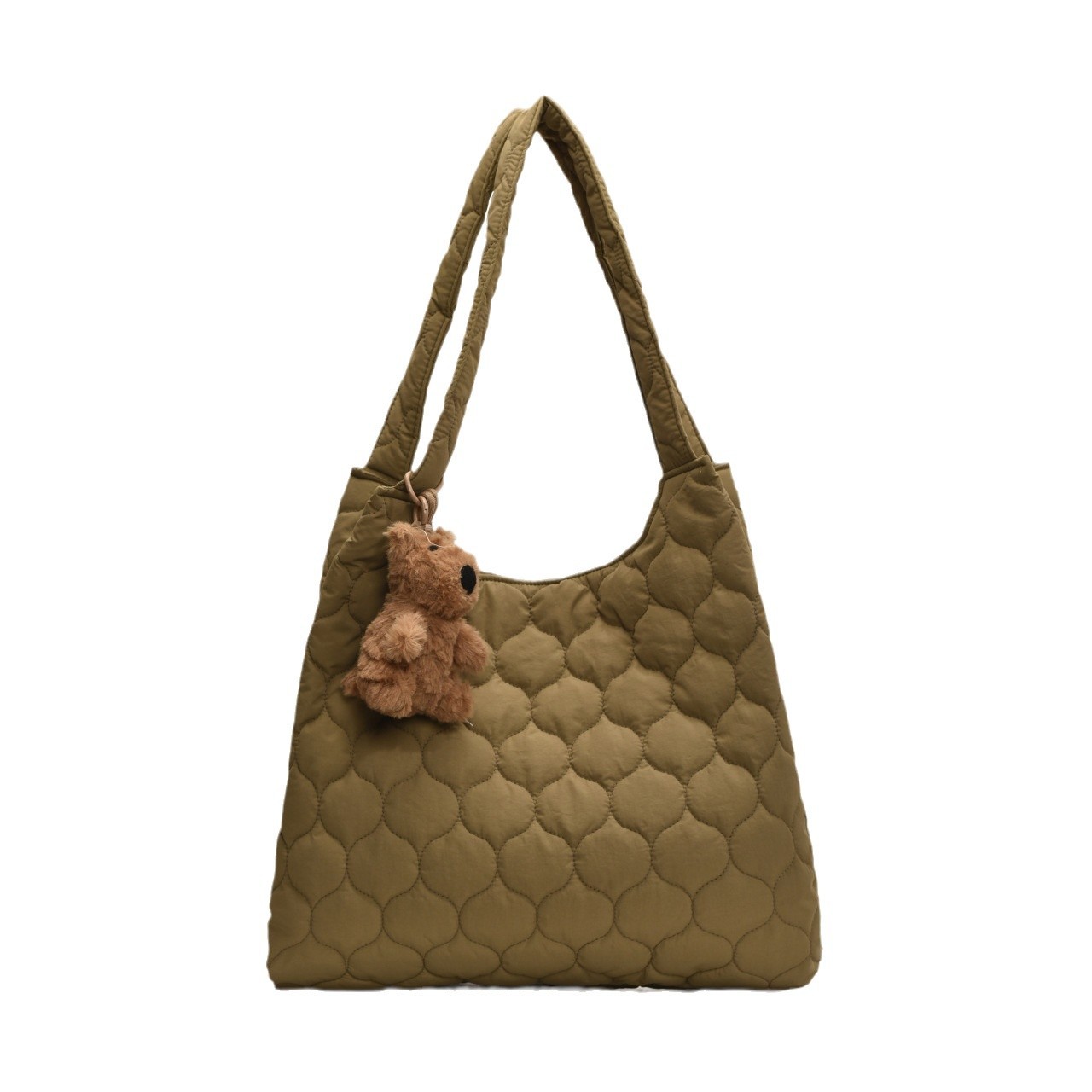 New winter Korean-style quilted fabric bag, a casual and artistic underarm bag for ladies, a fashionable large-capacity hand-held shoulder bag Item Picture
