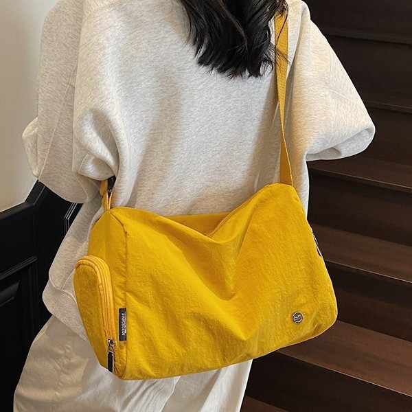 Single-shoulder bag, cross-border Instagram casual and versatile quality crossbody bag, versatile large-capacity bucket bag, campus commuting bag full figure