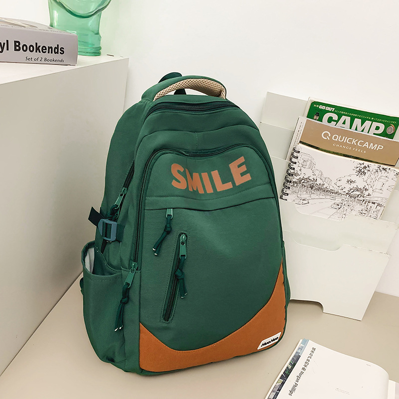 High-appearance-level backpack for middle and high school students, Korean-style backpack for girls and college students, large-capacity travel and study tour bag Specification drawing