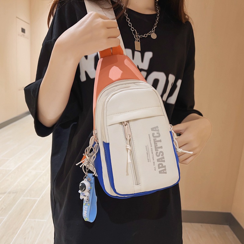 Crossbody bag for women, trendy and fashionable waist bag, multi-functional sports chest bag, new single-shoulder student campus small backpack for women details Picture