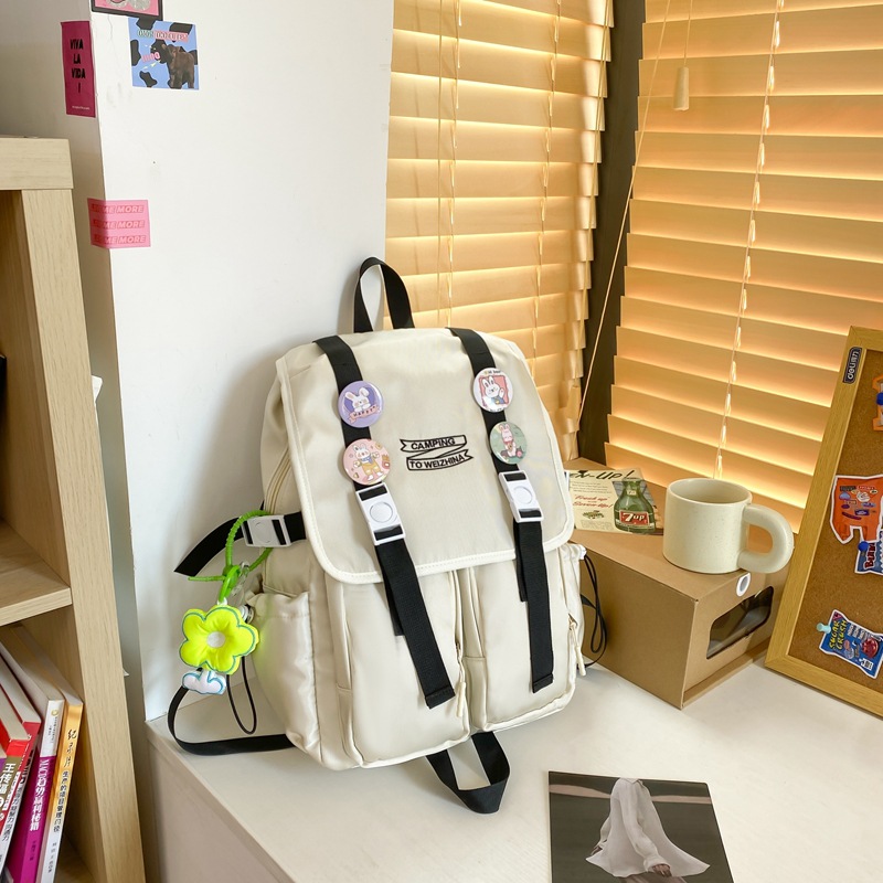 Double-shoulder Japanese-style girl's schoolbag 2025 New style Korean version, cute and soft girl's backpack for junior high school students full figure