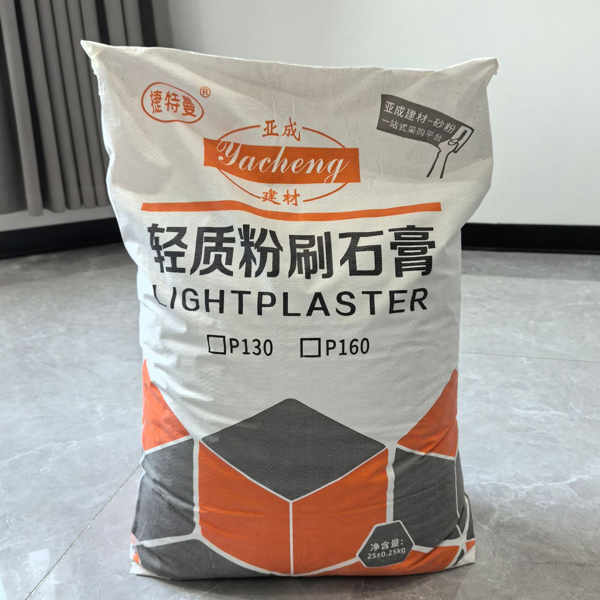 Source factory lightweight plastering gypsum mortar, special plastering gypsum for wall surfaces, high-strength construction projects Specification drawing