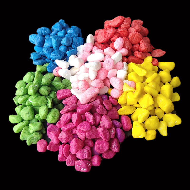 Long-term production of dyed colored stones, dyed seven-color pebbles, garden paving, bathtubs, decorative toys, and colorful small stones Specification drawing