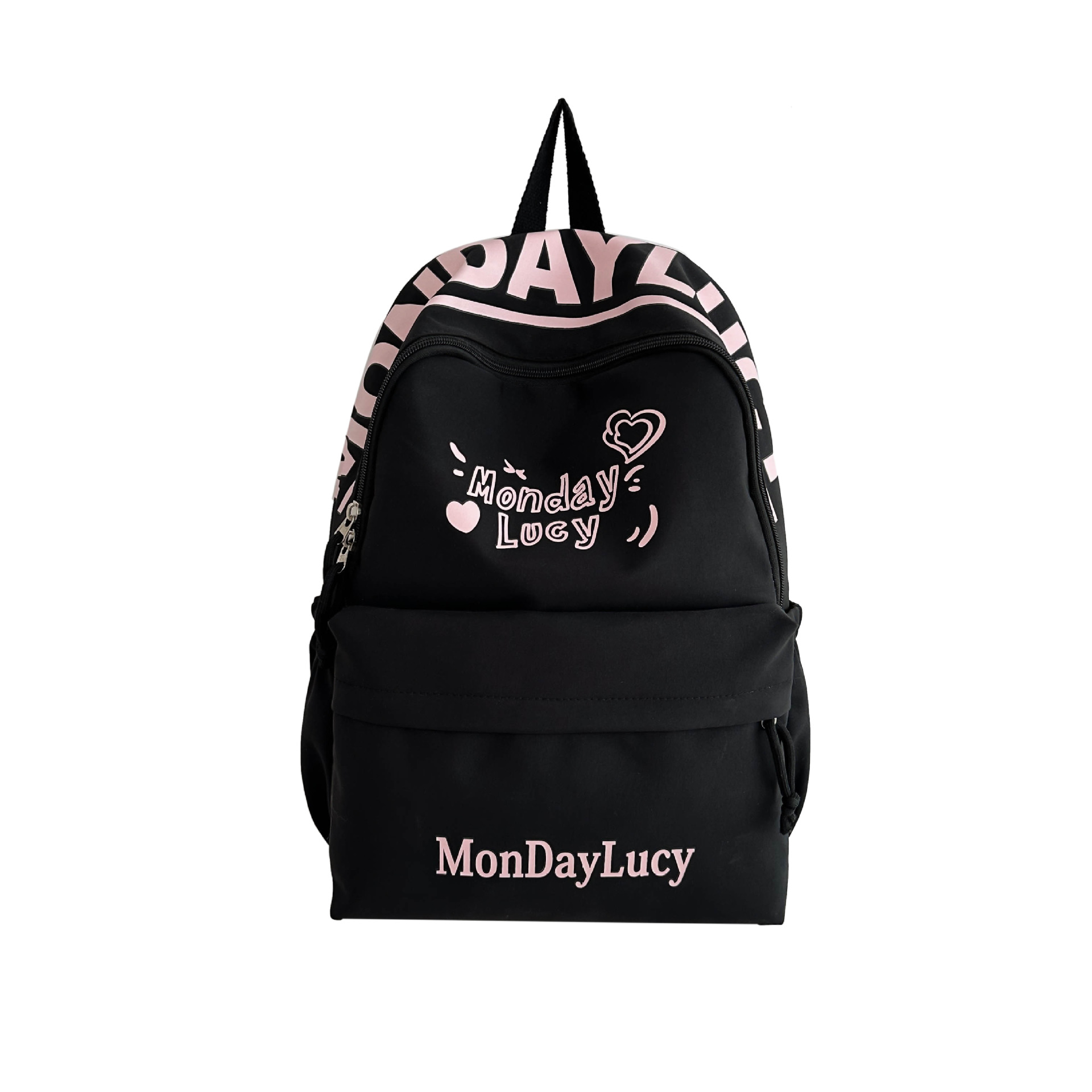Cute and versatile letter schoolbag for female students, fashionable and casual class backpack, high appearance level, lightweight travel backpack for female students Item Picture