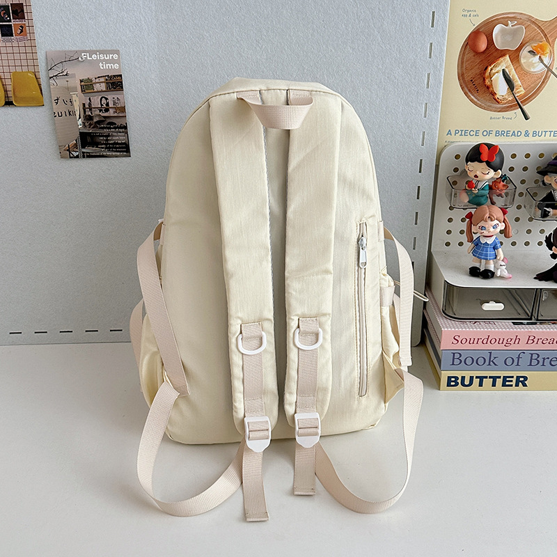Large-capacity drawstring design, niche schoolbag, high appearance level backpack for junior high school girls, high school and primary school students' backpacks Specification drawing