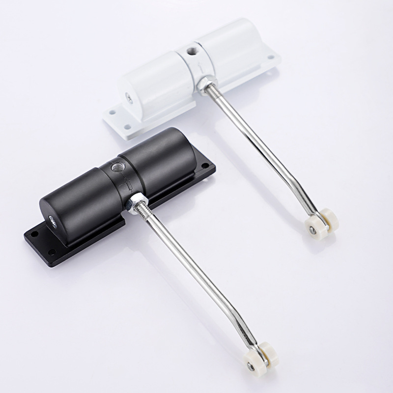 Aluminum alloy door closer, simple adjustable self-closing device, hidden door closer, double spring, modern large-sized door closer details Picture