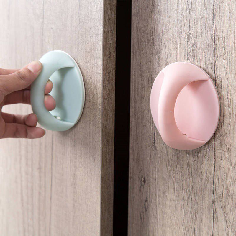 Hole-free door handle, drawer window traceless sliding handle, nail-free strong adhesive wardrobe handle, sliding door sliding handle details Picture