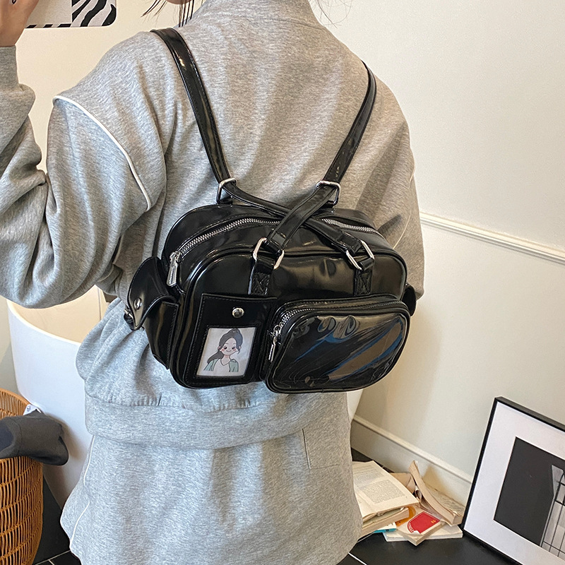 Transparent smug pain bag, a niche women's bag, versatile and high-end underarm bag, large-capacity single-shoulder bag, fashionable backpack Specification drawing