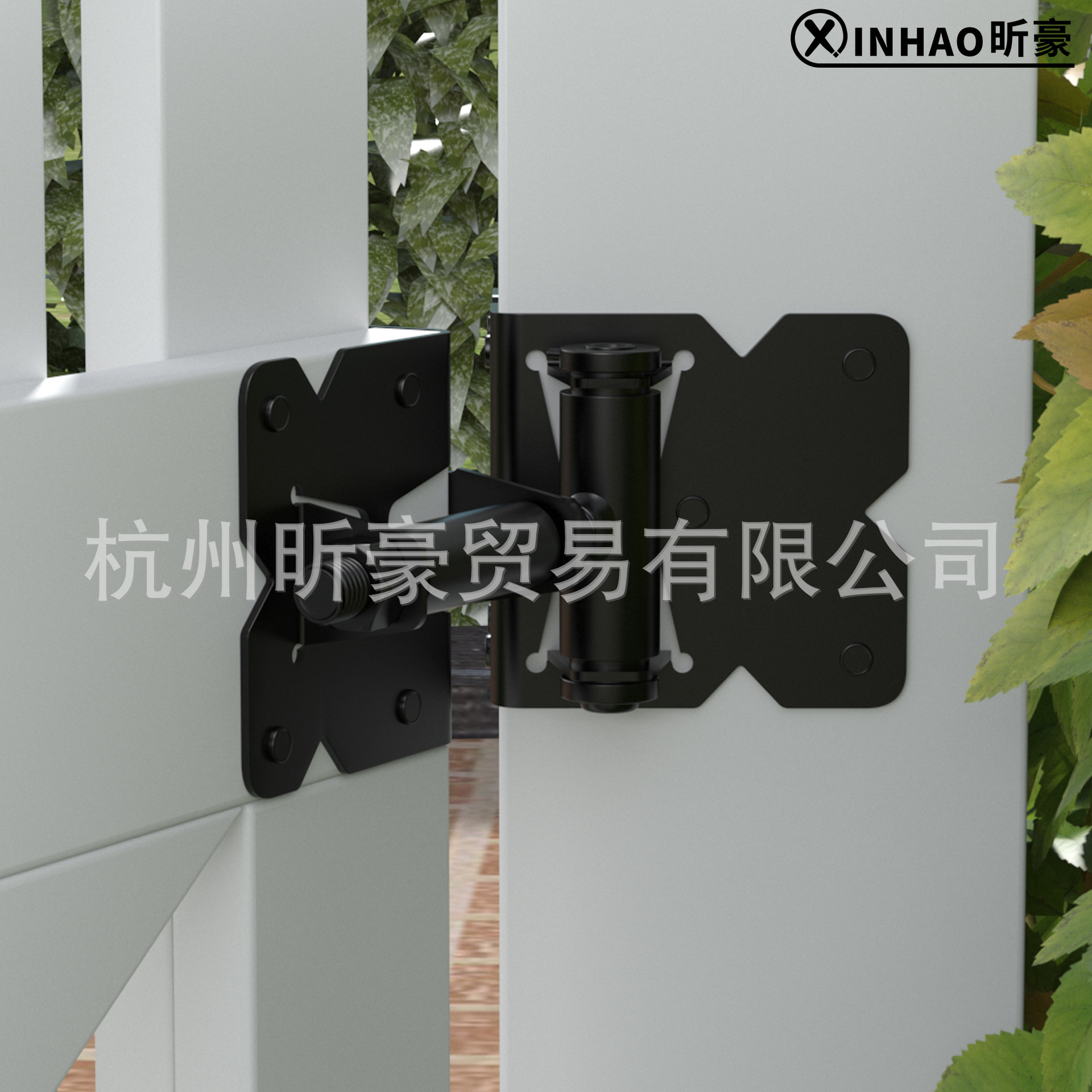 American-style PVC garden hinges, PVC fence door hinges, PVC fence hinge, fence door hinges details Picture