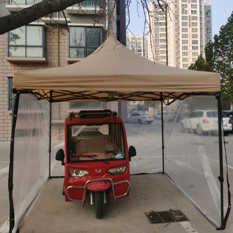 Fully transparent tent cover fabric, thickened canopy, four-sided enclosure, outdoor four-corner sunroom, four-legged umbrella, rain and wind protection fabric Application Scenario