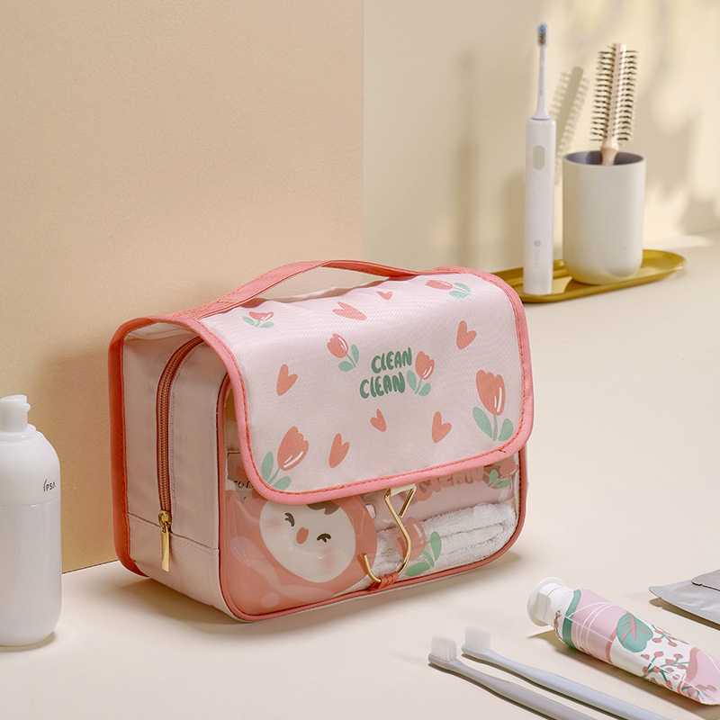 New water-resistant household makeup bag, large-capacity business trip portable handbag, washbasin storage bag, waterproof washbasin bag details Picture