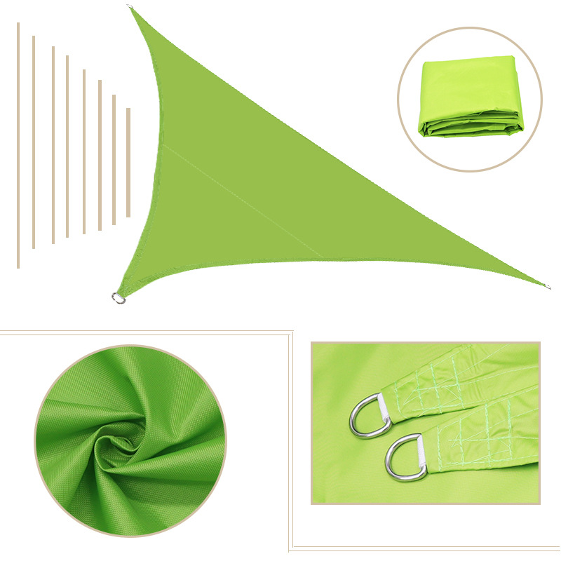 Triangular 3*4*5M sunshade sail, outdoor sunshade canopy, sky curtain, rain canopy, landscape canopy, waterproof sunshade fabric full figure
