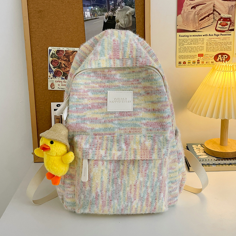 A lightweight forest-themed backpack for girls with high appearance standards, a cute outdoor travel bag for girls going out for shopping details Picture