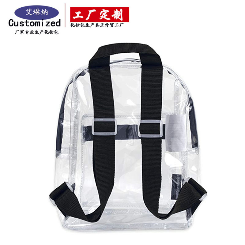 The cross-border Amazon transparent backpack stadium has approved the processing and customization of portable small schoolbags for men and women in outdoor sports Specification drawing