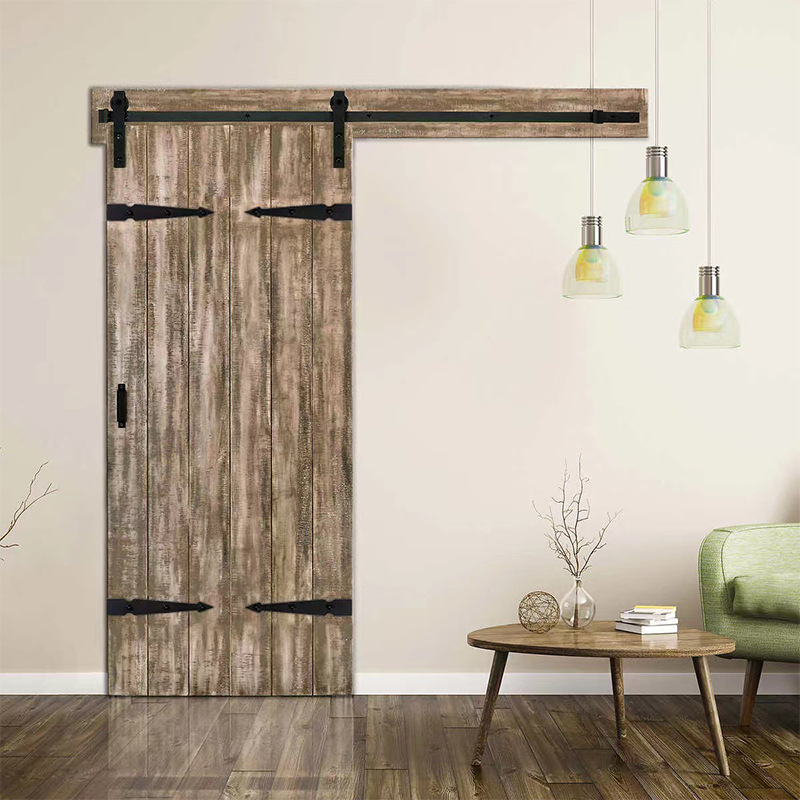Barn door accessories, frosted black carbon steel hardware decorative parts, wooden doors, sliding doors, metal corner guards, iron parts, one-piece consignment Application Scenario