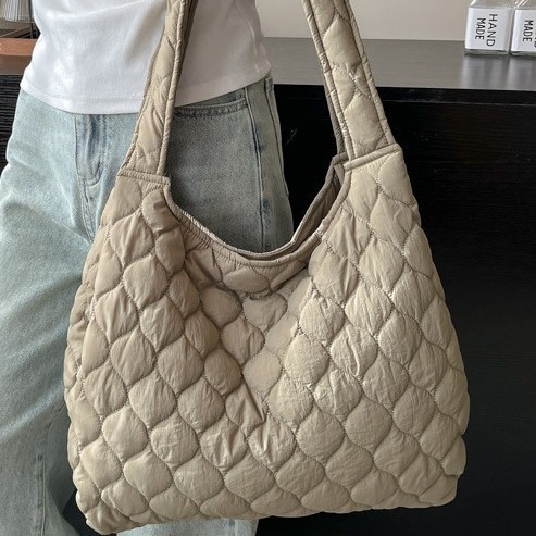 Spring Korean-style cotton jacket bag, fashionable and casual nylon bag, large-capacity vest bag, fashionable commuting Tote student bag Specification drawing