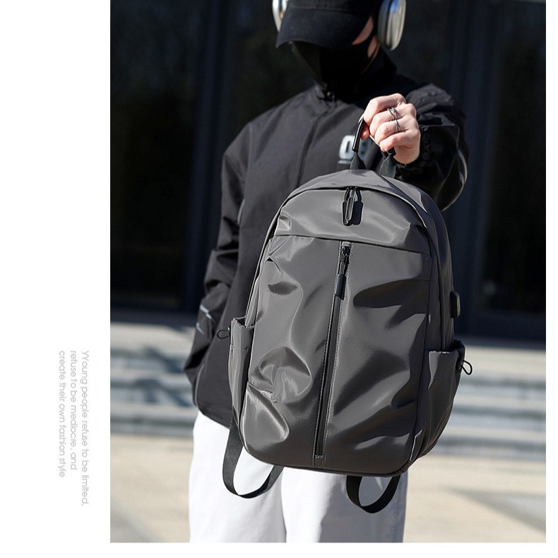 2025 Simple, casual, elegant and large-capacity backpack for men, business computer bag, trendy outdoor travel backpack details Picture