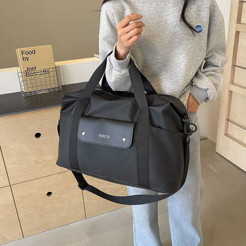 New large-capacity hand-held travel bag, lightweight men's and women's crossbody fitness bag, trendy and casual boarding storage bag Specification drawing
