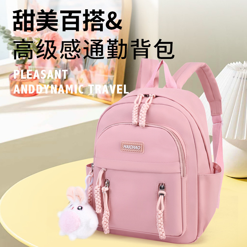 A versatile Japanese 2025 new travel mini backpack with large capacity, simple, light and cute for students details Picture