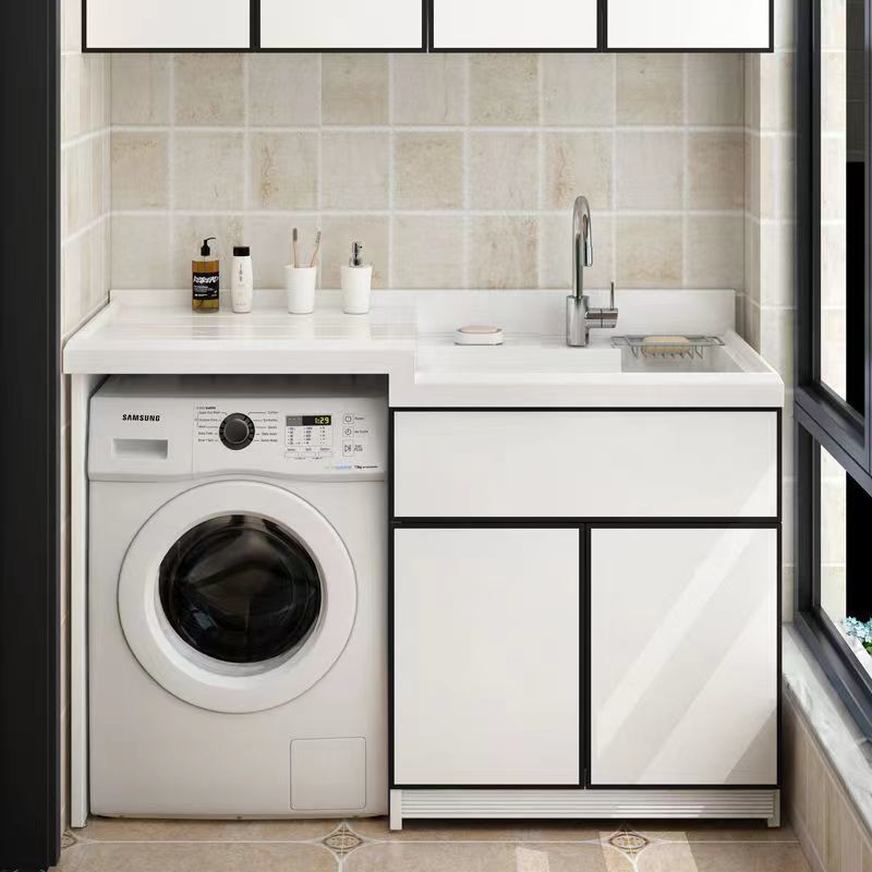 2024 New style space aluminum balcony washing and wardrobe integrated with beveled combination and washboard washing pool companion, foreign trade factory Application Scenario