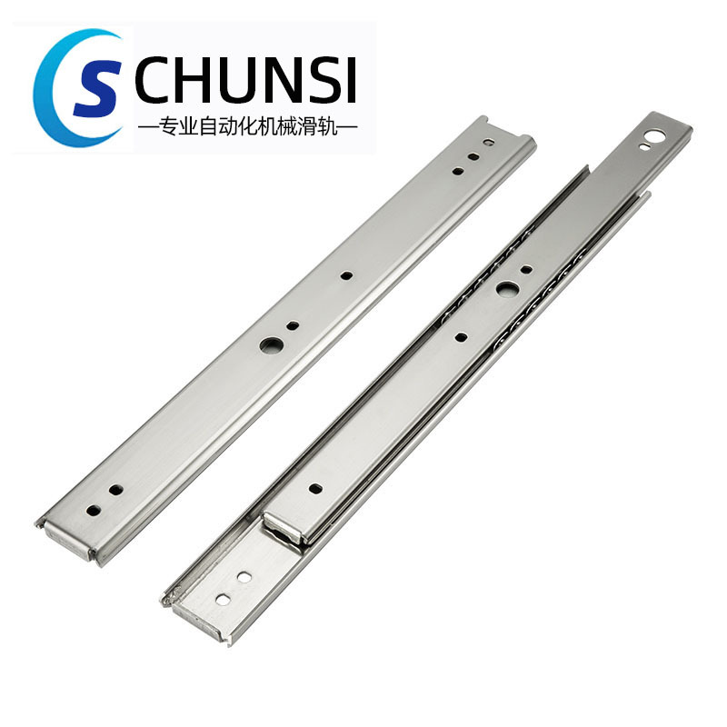 SRX36 three-section double-layer slide rail, IDC07 medium-load mechanical guide rail, 35 wide ball three-section steel slide rail Item Picture