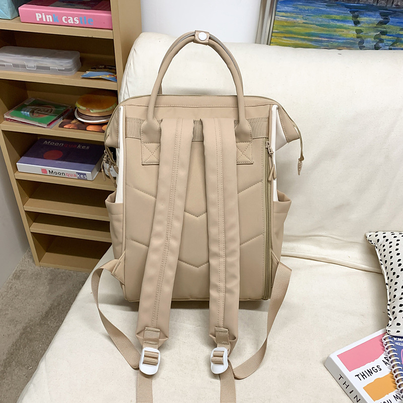 Korean junior high school schoolbag, high appearance level, large-capacity backpack for female high school students, fresh and fashionable travel bag and backpack Specification drawing