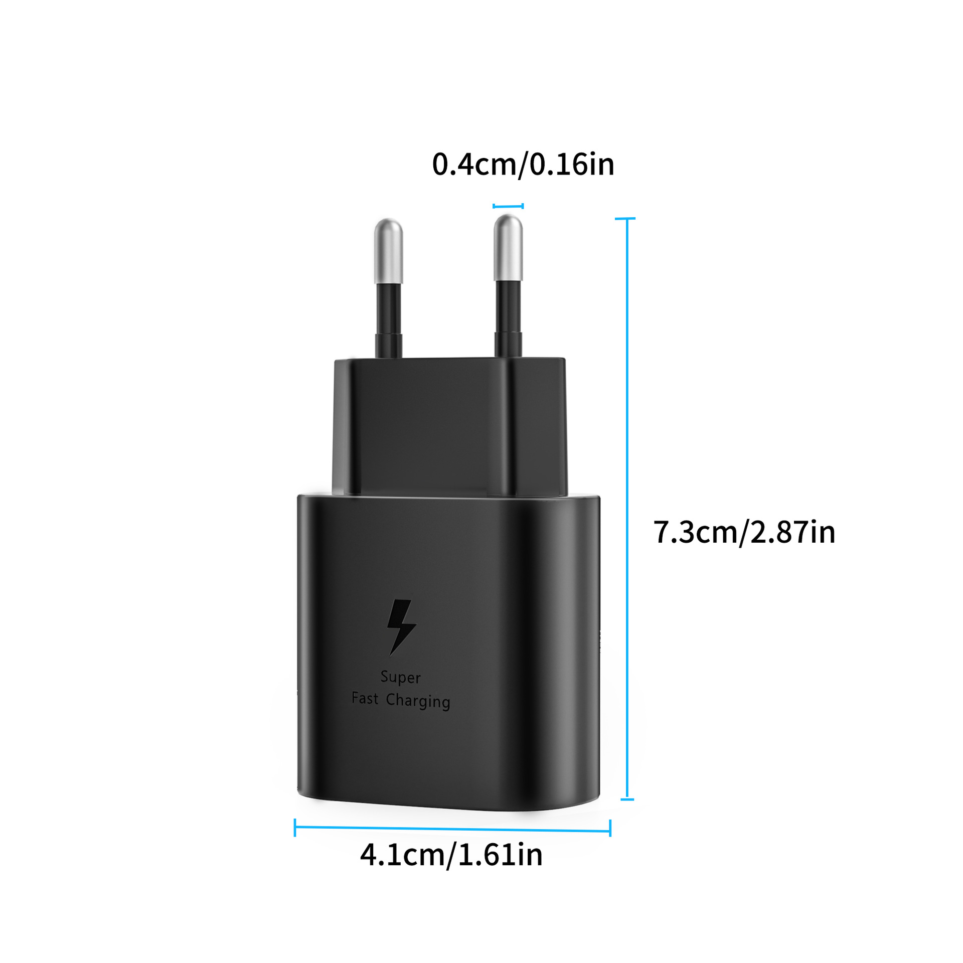 The European standard charging head is suitable for cross-border use with the Samsung s23ultra fast charging multi-port charger and USB+PD dual-port fast charging head Item Picture