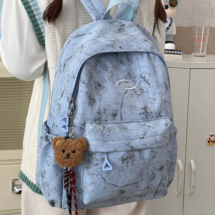 Japanese-style tie-dyed schoolbag for girls, Korean-style fashionable, versatile and lightweight backpack, a schoolbag for junior high school girls in class Specification drawing