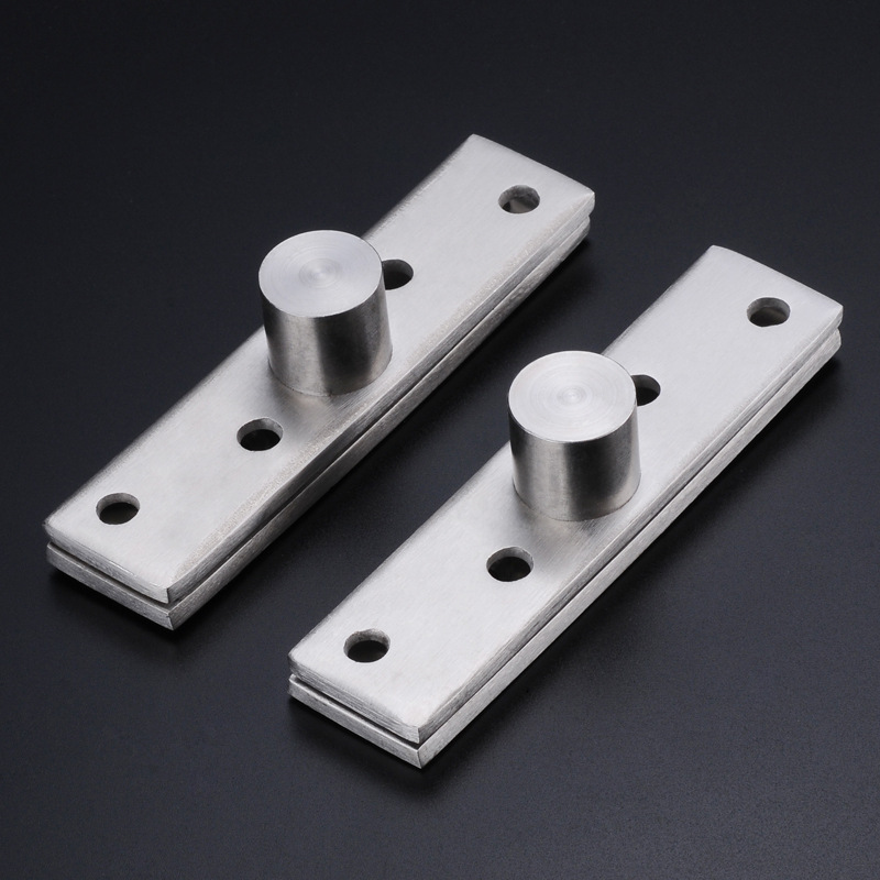 Direct supply thickened stainless steel 360-degree rotating shaft, ceiling and floor shaft, rotating shaft, concealed hinge, rotating wooden door, concealed hinge details Picture