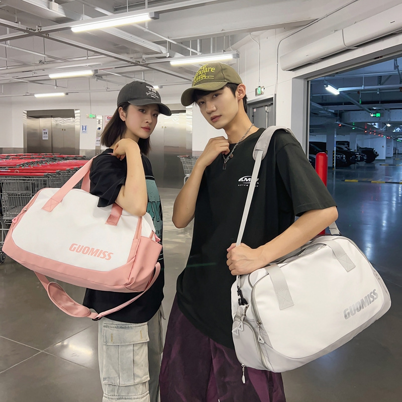 Large-capacity portable handbag, 2025 new style casual sports travel bag, Korean style fashionable storage short travel bag full figure