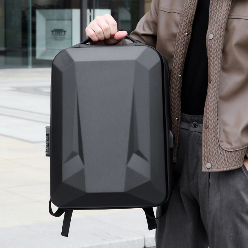 New cross-border men's backpacks, large-capacity backpacks, business travel bags, multi-functional hard-shell student computer bags Specification drawing