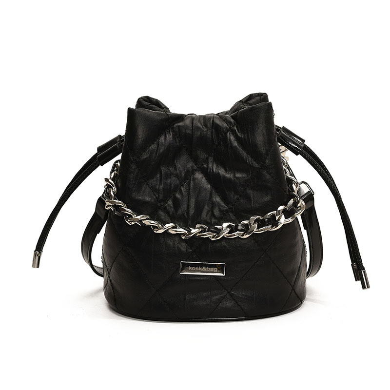 High-end diamond-shaped chain bucket bag for women, 2025 new niche light luxury single-shoulder crossbody bag, Korean version handbag Item Picture