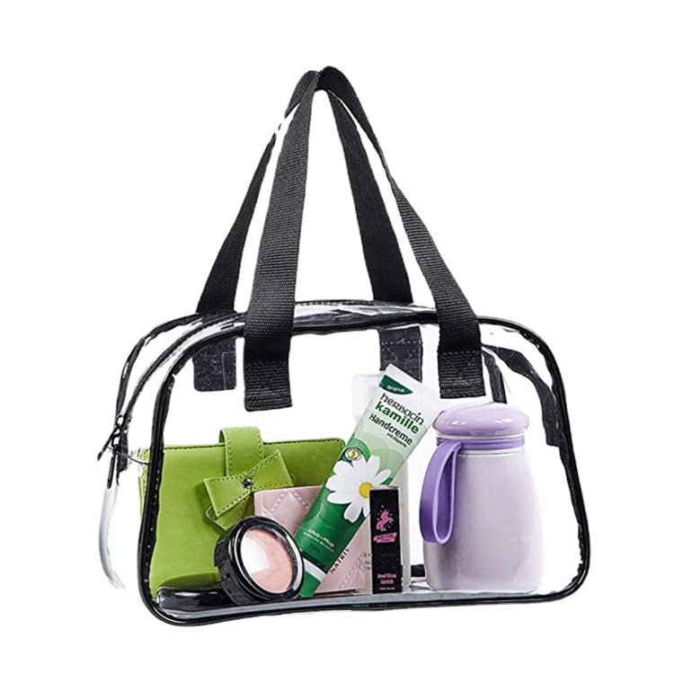 Large-capacity PVC transparent tote bags, portable mini children's toy bags and cosmetic bags for travel and business trips in stock Item Picture