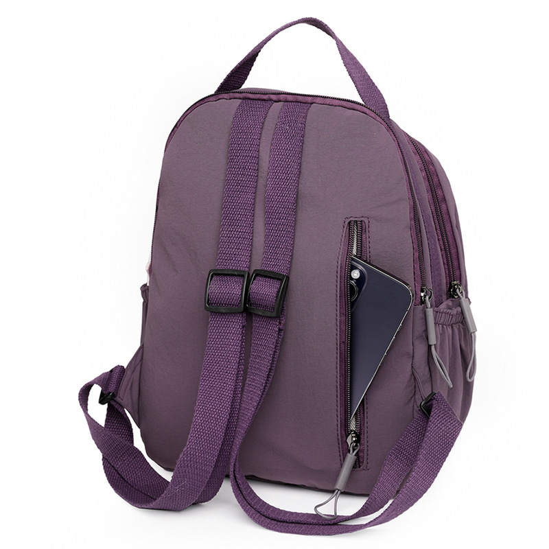 Mini Backpack for Women 2024 New Style, Korean version, versatile, casual and fashionable Nylon fabric for women's travel and commuting Specification drawing