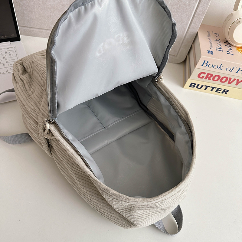 Velvet schoolbag for junior high school girls, ins style backpack for primary school girls, new lightweight travel backpack for 2024 autumn and winter Application Scenario