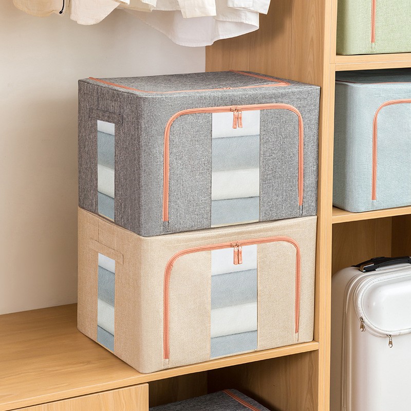 Oxford cloth folding cotton and linen storage box, fabric storage box, wardrobe, toys, cotton quilts, clothes storage, packing and organizing box full figure